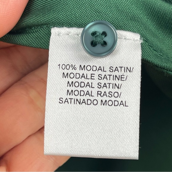 NWT Corcor The Greenwich Satin Oversized Button-Up Shirt Sz XXS - Picture 10 of 10